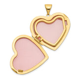 14k Diamond Floral  21mm Heart Family Locket Holds 4 Photos XL144