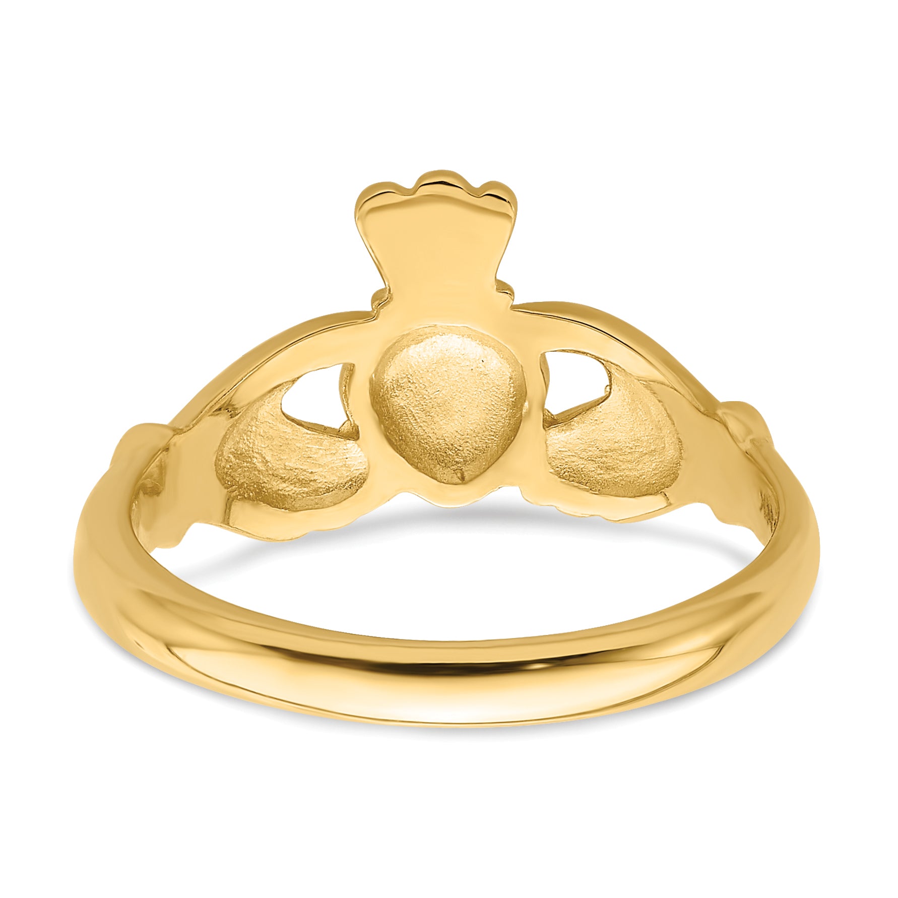 14k Polished Claddagh Ring R123