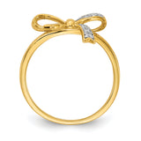14k White Gold 1/20 carat Diamond Bow Ring RM5701