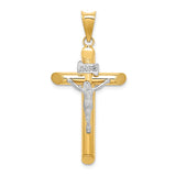14k Two-Tone Polished Crucifix Pendant K6281