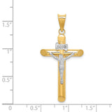 14k Two-Tone Polished Crucifix Pendant K6281