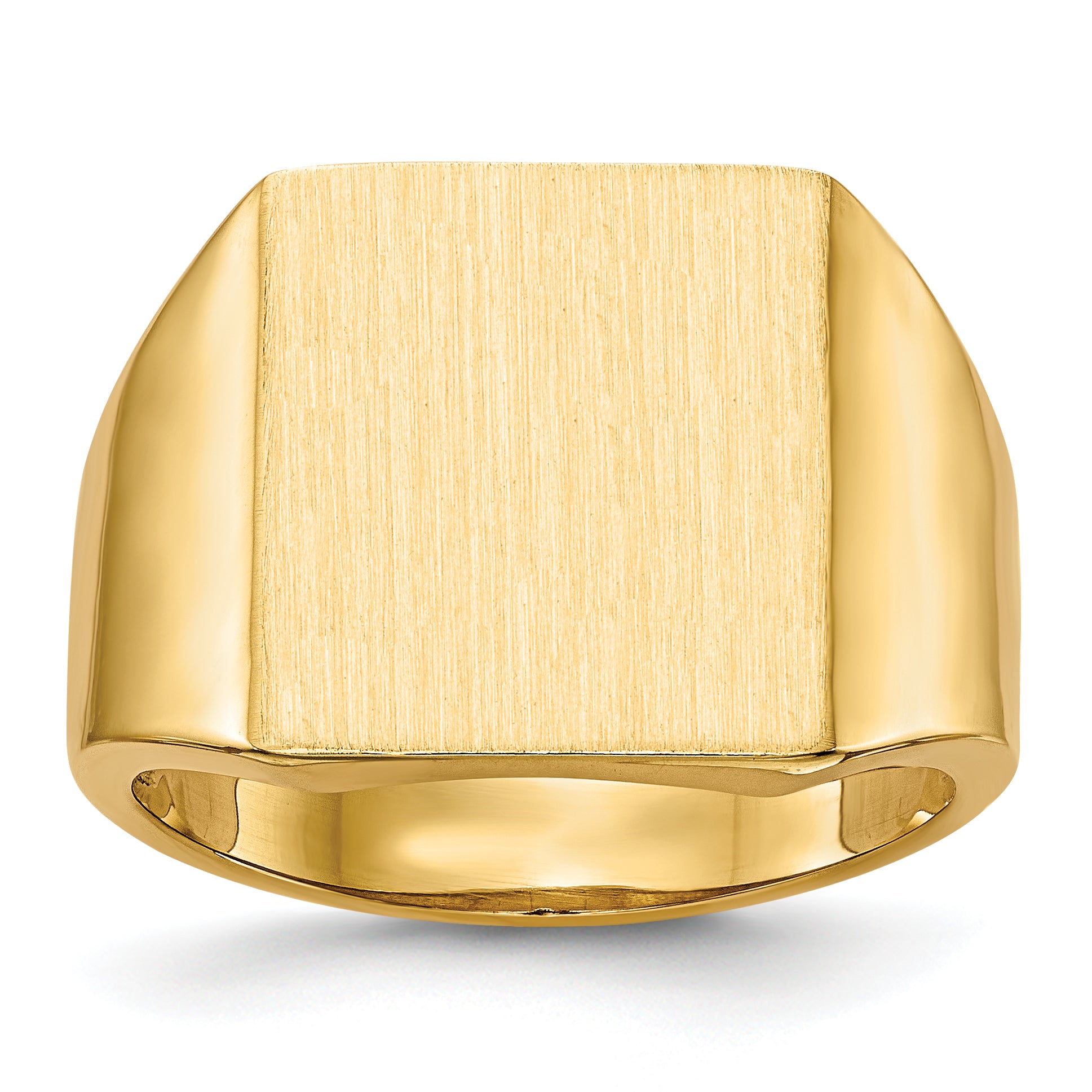 14k 13.5x15.0mm Open Back Mens Signet Ring RS636
