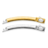 14k Two-tone 5mm White and Yellow Domed Omega 2 inch Extender for Reversible Necklace ROMX5