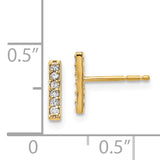 14k 1/10 carat Diamond Bar Post Earrings XE3075A