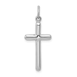 14k White Gold Cross Pendant K361