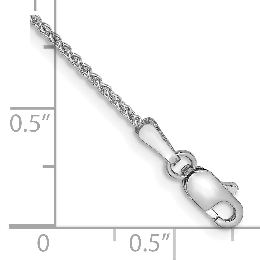 14K White Gold 10 inch 1.25mm Spiga with Lobster Clasp Anklet PEN31