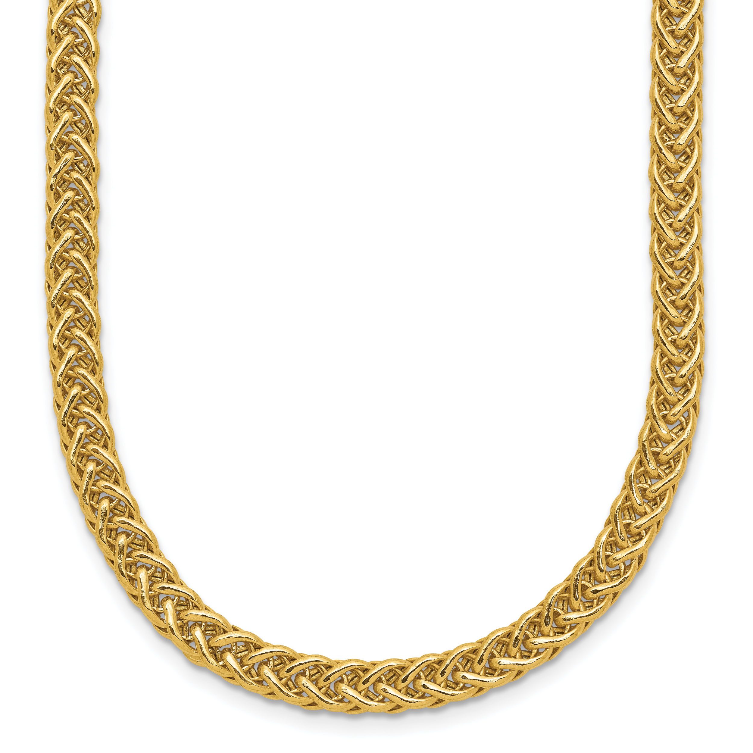 14k Polished 4.3mm Fancy Braided Link 17 inch Necklace SF2413