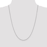 14K White Gold 26 inch .95mm Box with Lobster Clasp Chain WLB095