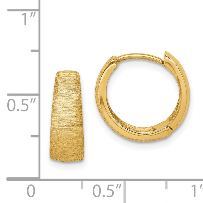 14K Textured Hoop Earrings TL1130