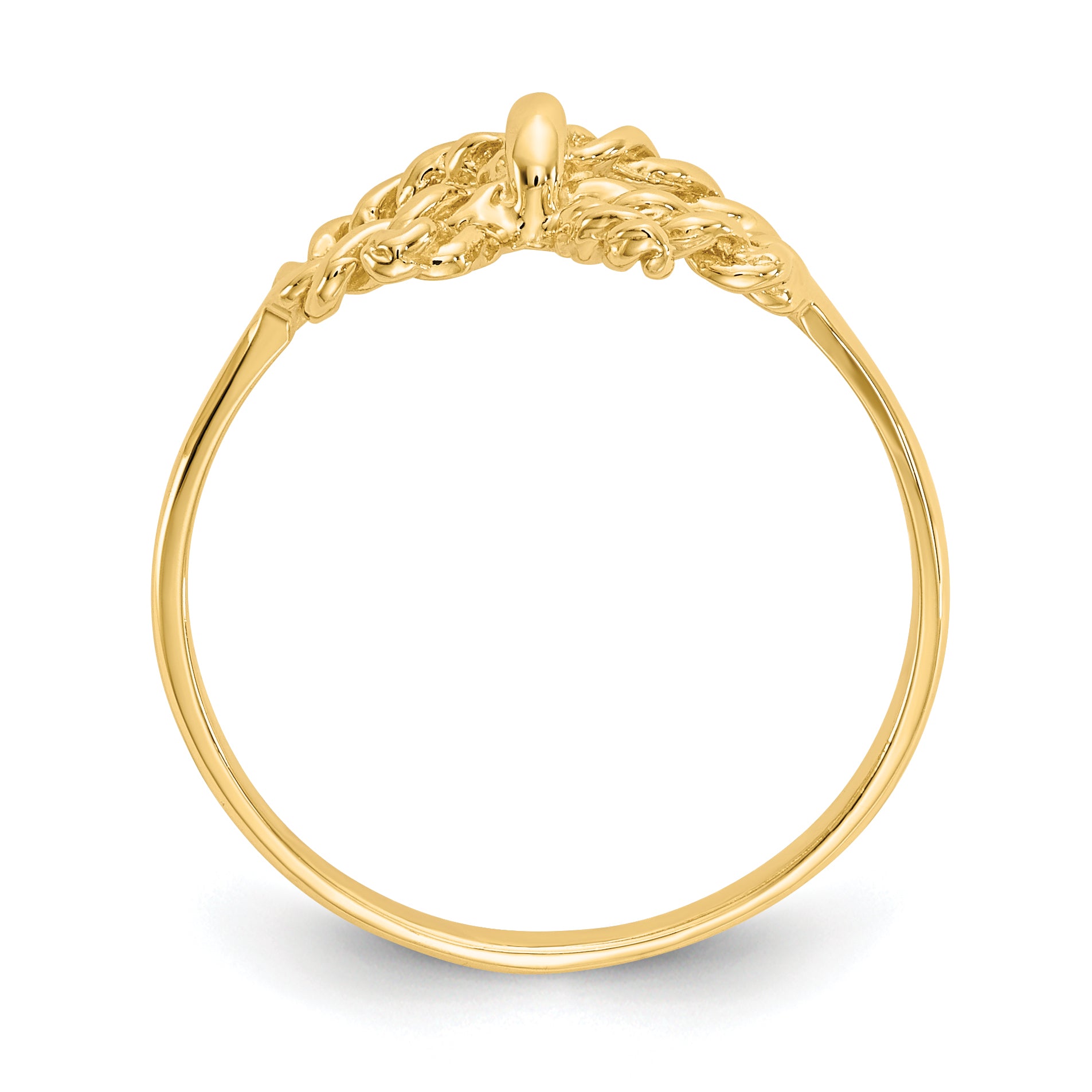 14k Polished Bow Ring K5776