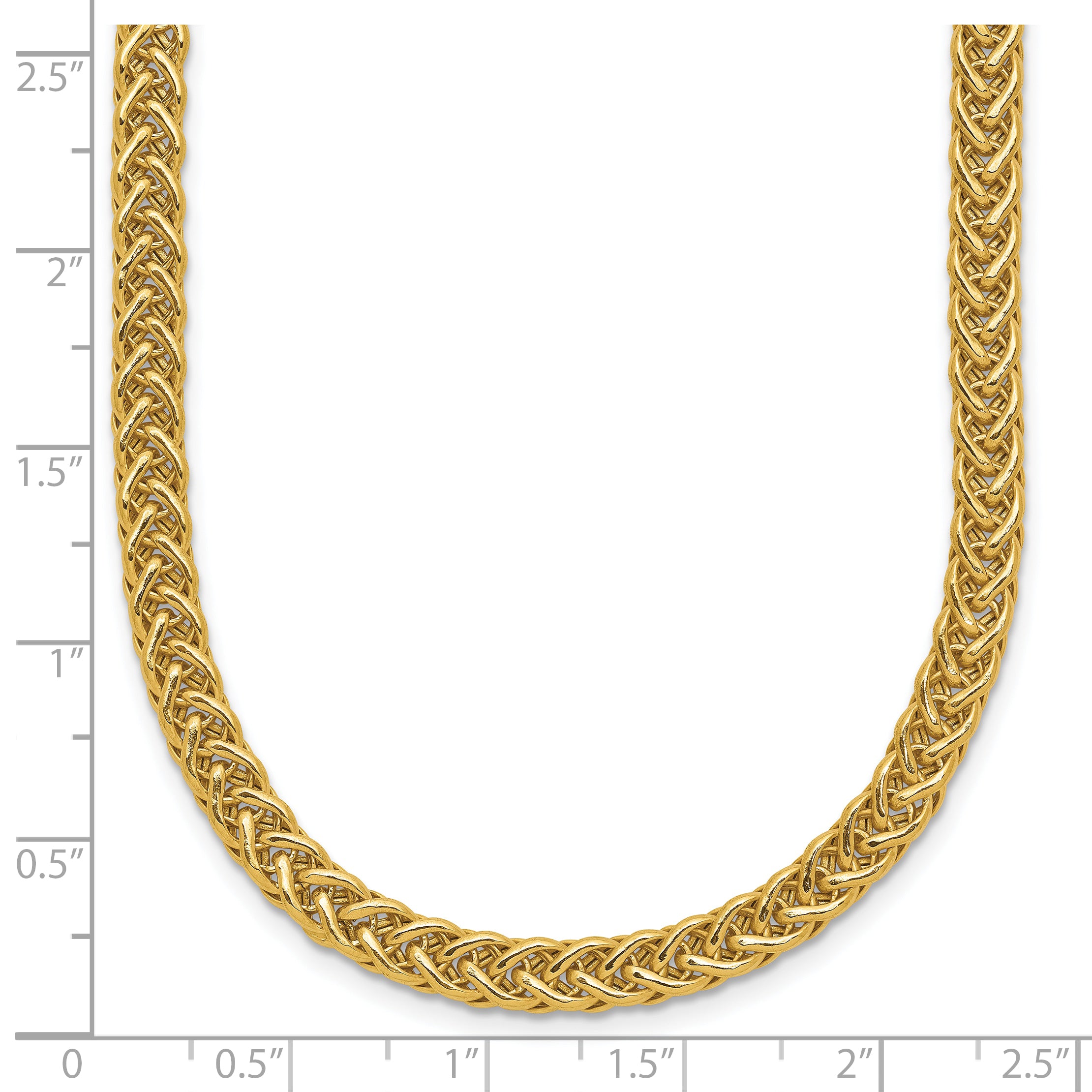 14k Polished 4.3mm Fancy Braided Link 17 inch Necklace SF2413