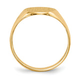 14k 10.0x14.0mm Closed Back Signet Ring RS183