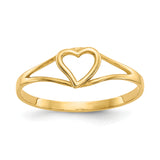 14k Madi K Heart Size 2 Baby / Childrens Ring SE2391