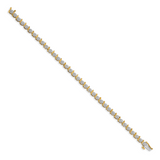 14k Complete 3/8 carat Diamond S-link 7 inch Tennis Bracelet BM4642