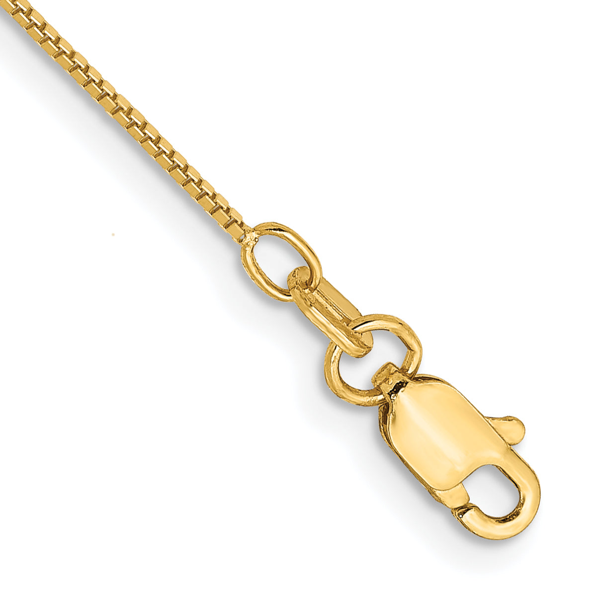14K 14 inch .7mm Box with Lobster Clasp Chain BOX075