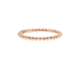 14K Rose Gold 2mm Bead Style Plain Wedding Band | Size 6.5