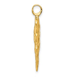 14k 3-D Textured Arrowhead Charm A0932