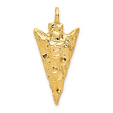 14k 3-D Textured Arrowhead Charm A0932
