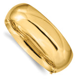 14k 13/16 High Polished 20.00mm Hinged Oval Bangle Bracelet HP13/16