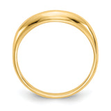 14k Polished Stackable Wave Ring K584