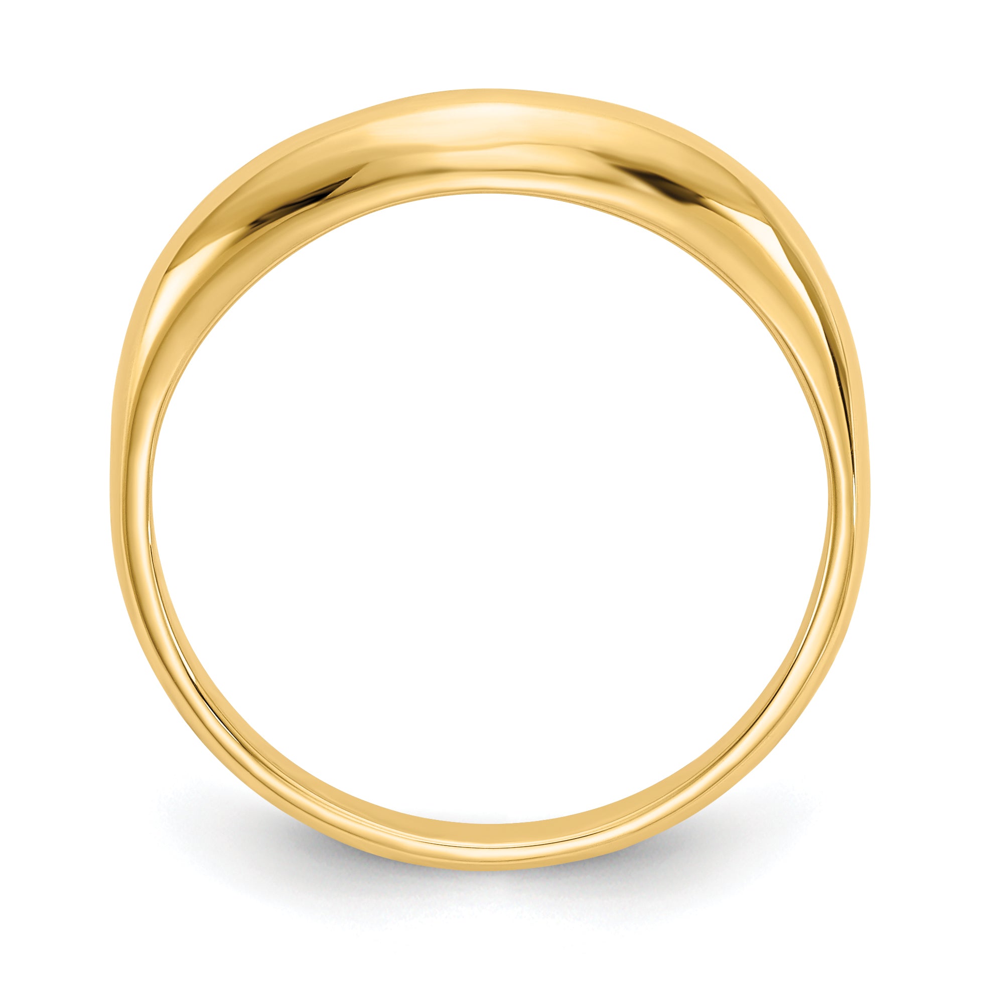 14k Polished Stackable Wave Ring K584