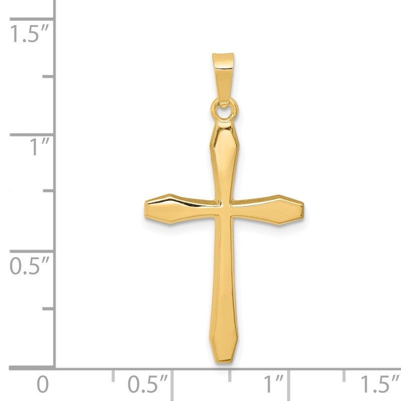 14k Polished Cross Pendant XR1572