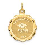 14k GRADUATION DAY with Cap 20mm Engravable Disc Charm XAC36