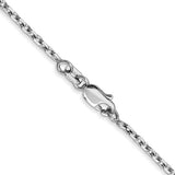 14k White Gold Diamond-Cut Cable Link Chain