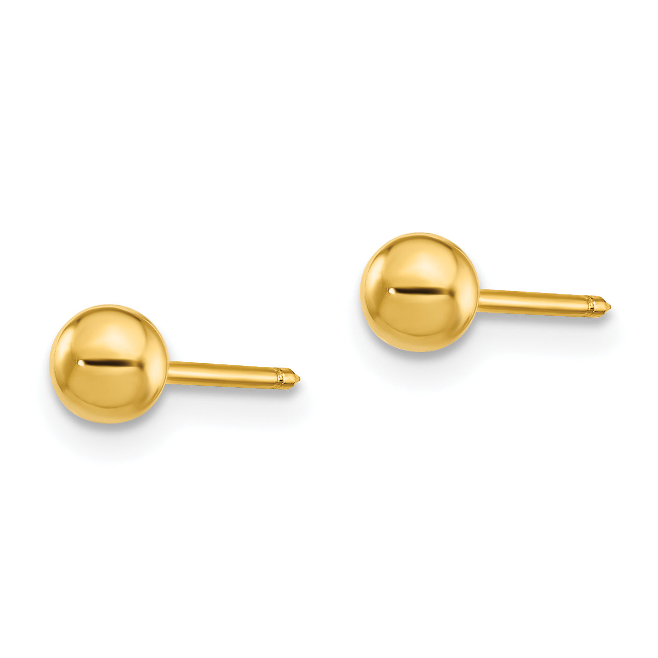 Inverness 14k Polished 4mm Ball Long Post Piercing Earrings 69E