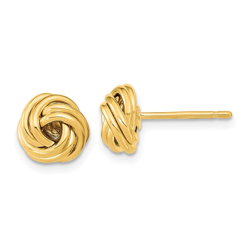 14k 9mm Polished Love Knot Post Earrings TL1123