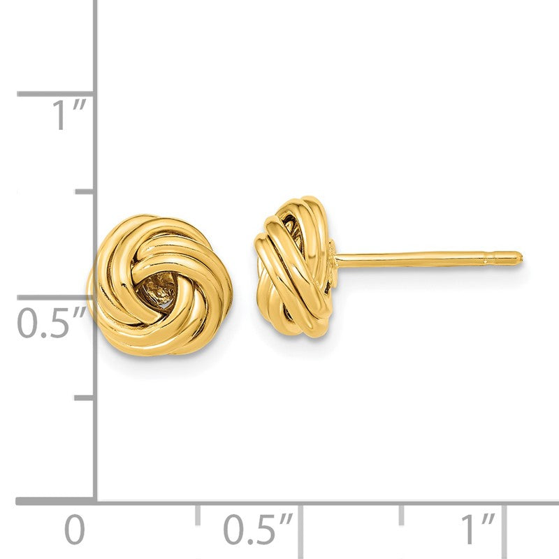 14k 9mm Polished Love Knot Post Earrings TL1123