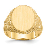 14k 14.0x17.0mm Open Back Mens Signet Ring RS162