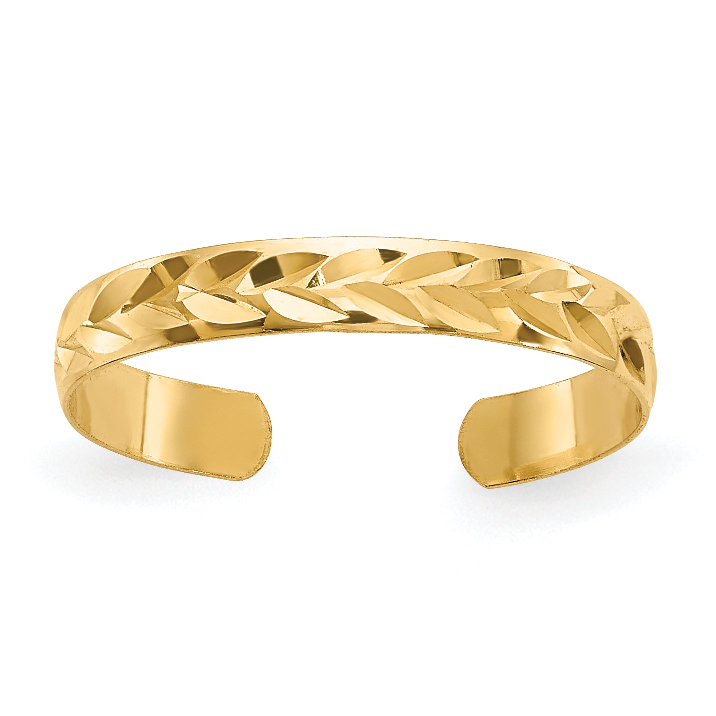 14k Diamond-Cut Toe Ring C2095
