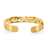 14k Diamond-Cut Toe Ring C2095