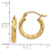 14k Polished 2.75mm Twisted Hoop Earrings TC387