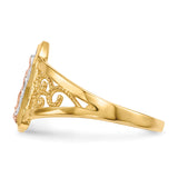 14k Two-tone with White Rhodium Our Lady of Guadalupe Ring R586