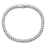 14k White Gold Complete 4.65 carat Round A Diamond 4-prong 7 inch Tennis Bracelet X734WA