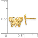 14k Madi K Butterfly Childrens Screwback Post Earrings GK427
