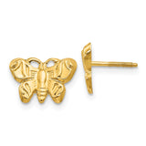 14k Madi K Butterfly Childrens Screwback Post Earrings GK427
