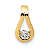 14k Complete 2.8mm A Diamond Teardrop-Shape Slide Fits up to 2mm Regular/6mm Fancy or Reversible Omega XP1546A