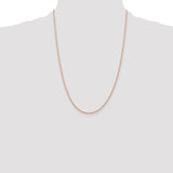 14K Rose Gold 10 inch 1.5mm Diamond-cut Rope with Lobster Clasp Anklet 012R