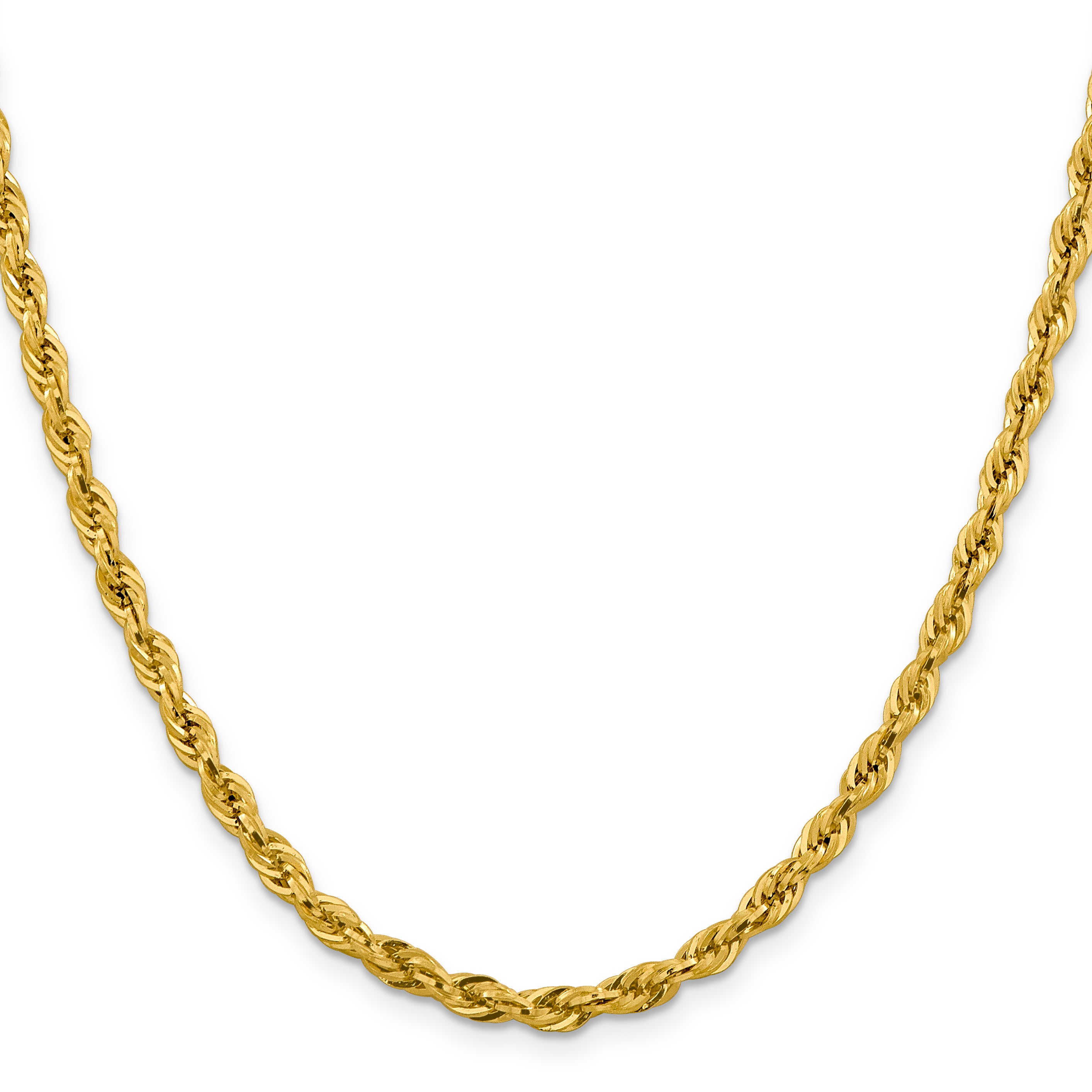14K 26 inch 4.25mm Semi Solid Rope with Lobster Clasp Chain BC168