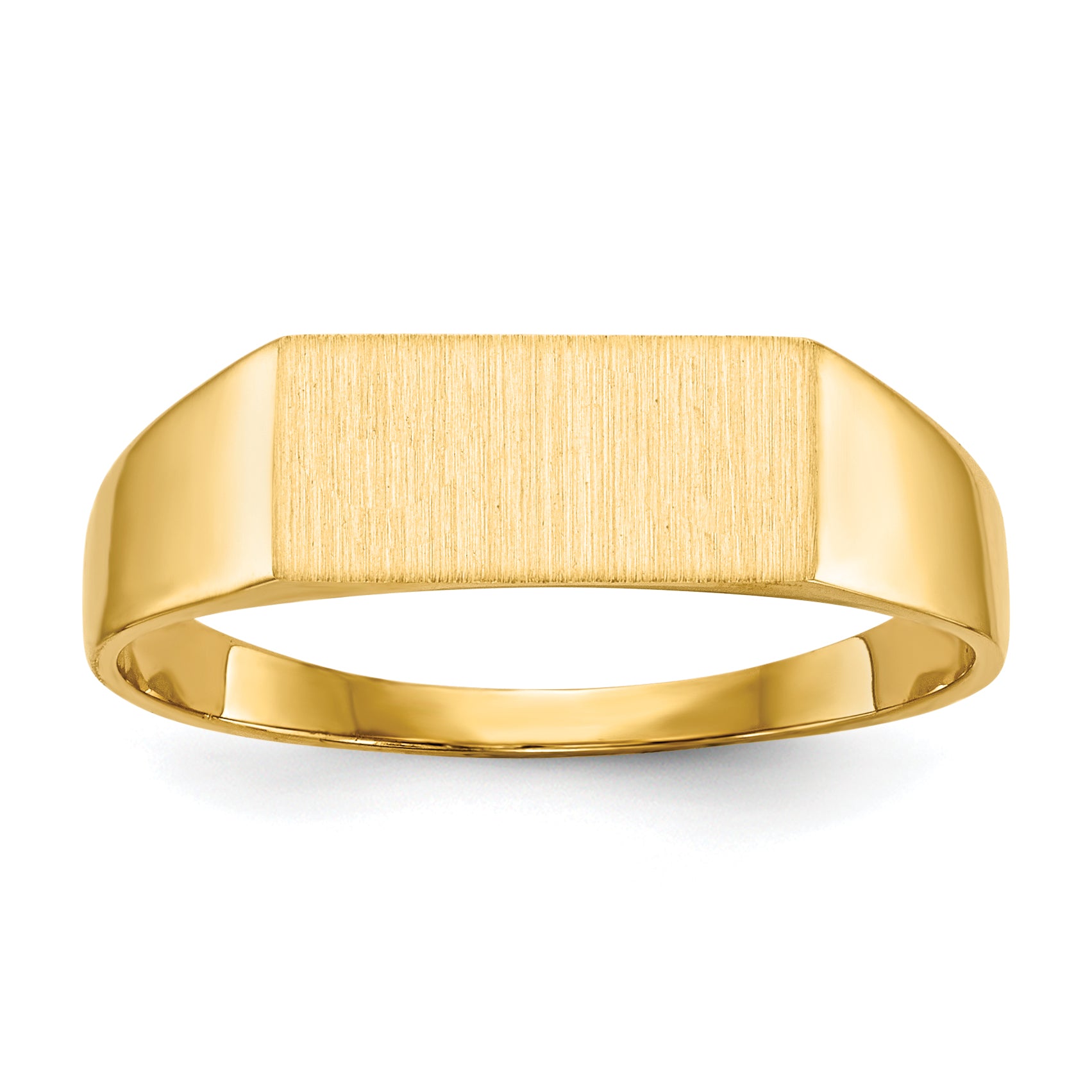 14k 12.0x5.5mm Rectangle Closed Back Signet Ring RS401