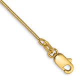 14K 10 inch .8mm Round Snake with Lobster Clasp Anklet SNA060
