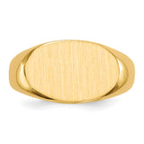 14k 15.0x9.0mm Open Back Signet Ring RS248
