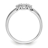 14k White Gold 3-Stone 1/4 carat Diamond Ring RM5645