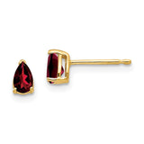 14k 5x3mm Pear Garnet Post Earrings XE78GA