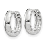 14k White Gold Round Hinged Hoop Earrings XY1124