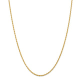 14K 10 Inch 2.25mm Diamond-cut Quadruple Rope Lobster Clasp Anklet QTR018