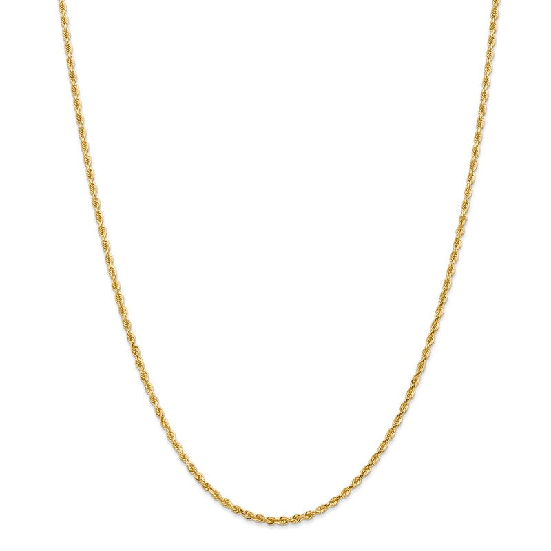 14K 10 Inch 2.25mm Diamond-cut Quadruple Rope Lobster Clasp Anklet QTR018